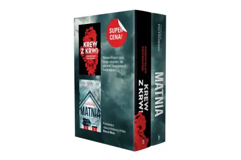 Zestaw książek "Krew z krwi" i "Matnia" Przemysława Piotrowskiego. Thriller, który sprawi, że poczujesz więź z bohaterami.
