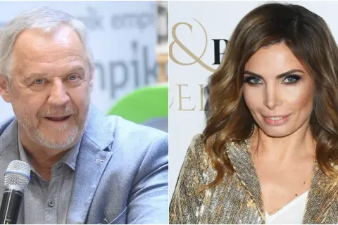Mężczyzna z mikrofonem i kobieta w błyszczącej marynarce. Czy zastanawiałeś się, ile zarabiają aktorzy w serialach?