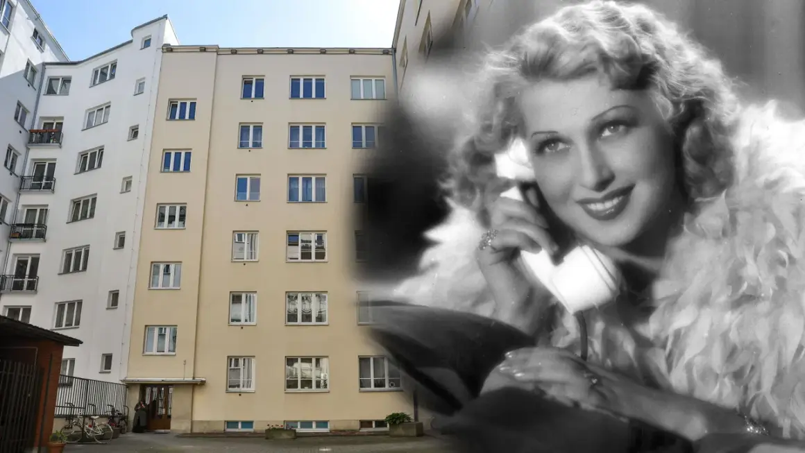 Wspomnienie o Inie Benita i jej dawnych czasach, zestawione z dzisiejszym blokiem mieszkalnym.